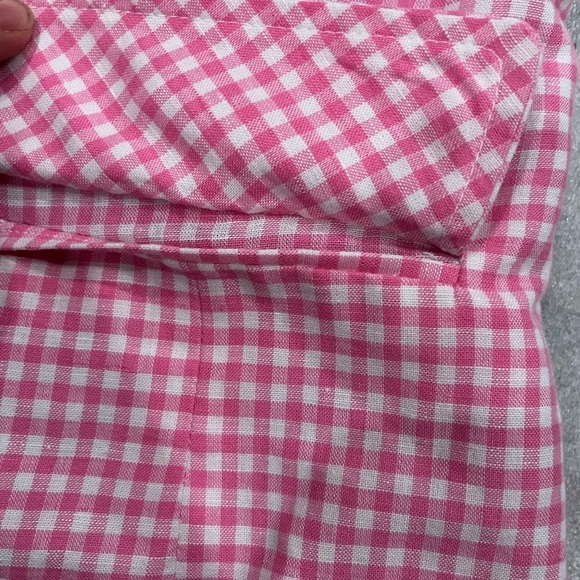 [US14]Talbots Collette’s Pink Gingham Preppy Women's Linen Blend Blazer NWOT - Picture 8 of 15